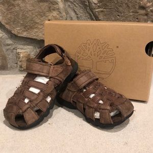 Little Boys Timberland leather fisherman sandal 9